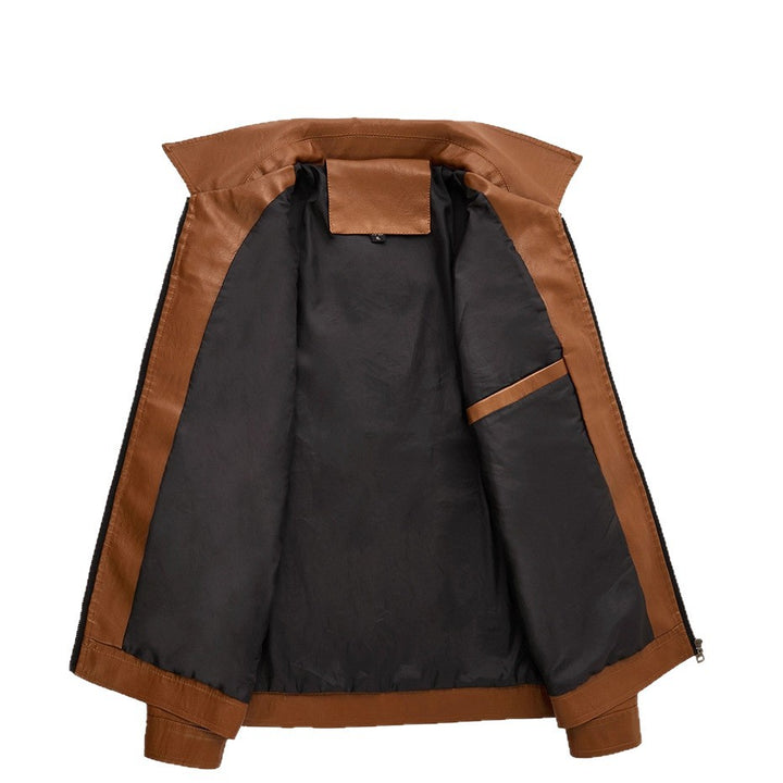 Herren hochwertige Kunstlederjacke mit praktischen Taschen Echoarchiv