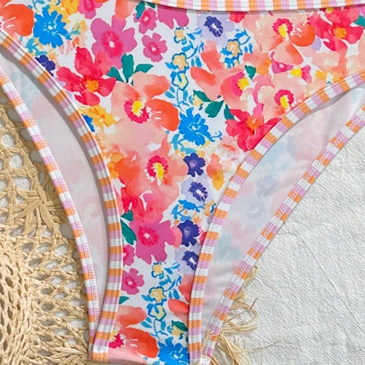 Damen Triangel-Bikini-Set mit floralem Muster und verspieltem Design Echo Archiv