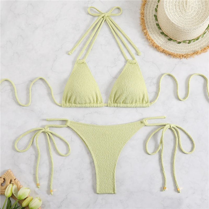 Damen Triangel-Bikini-Set mit verstellbaren Knoten Echo Archiv