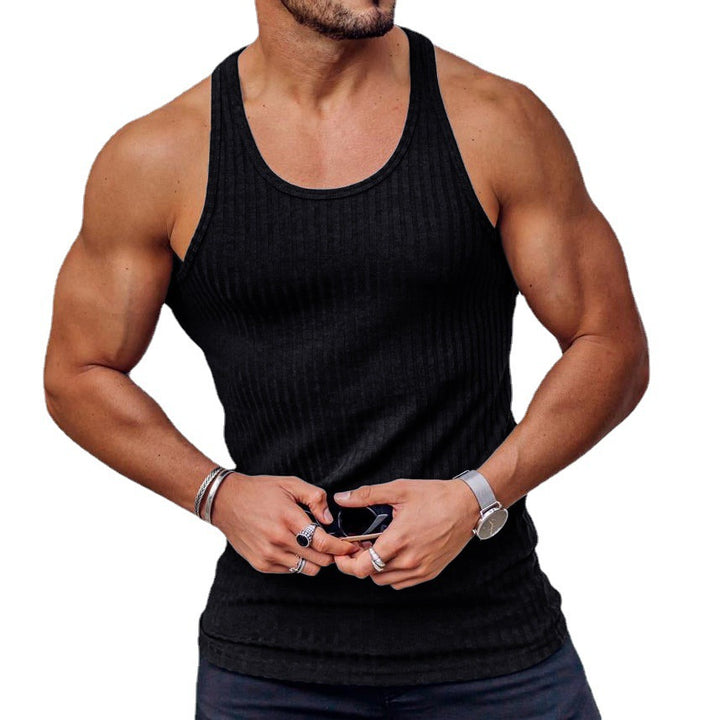 Herren Sportliches Ripp-Tanktop aus atmungsaktivem Material Echoarchiv