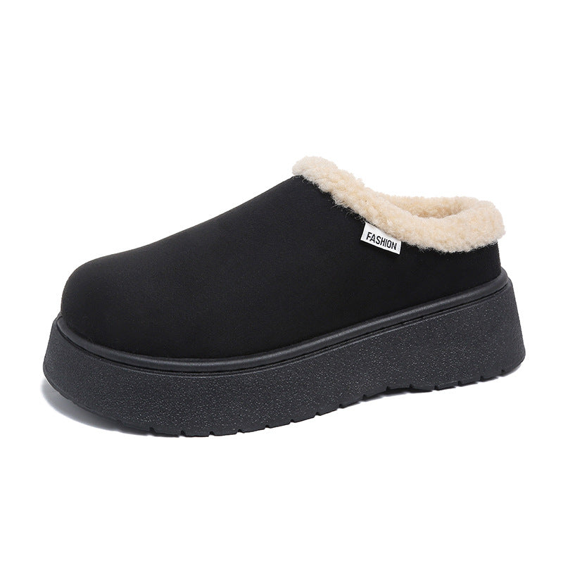 Damen Kuschelige Slipper‑Pantoffeln mit hohem Plateau und Teddyinnenfutter Echo Archiv