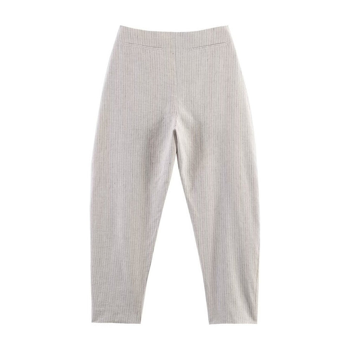 Damen Hochtaillierte Plissee-Hose mit weitem Sitz und schmaler Knöchelpartie Echo Archiv