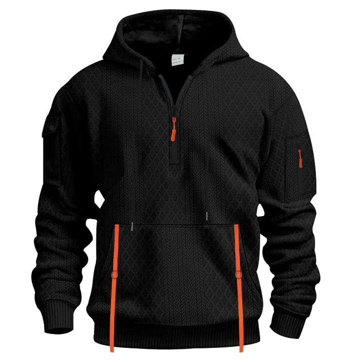 Herren sportlicher Kapuzenpullover mit Struktur und praktischen Taschen Echoarchiv