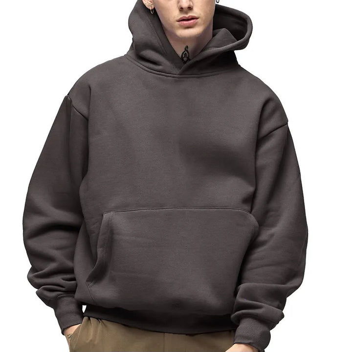 Unisex klassischer Kapuzenpullover mit Kängurutasche und weichem Baumwollfleece – Auréline