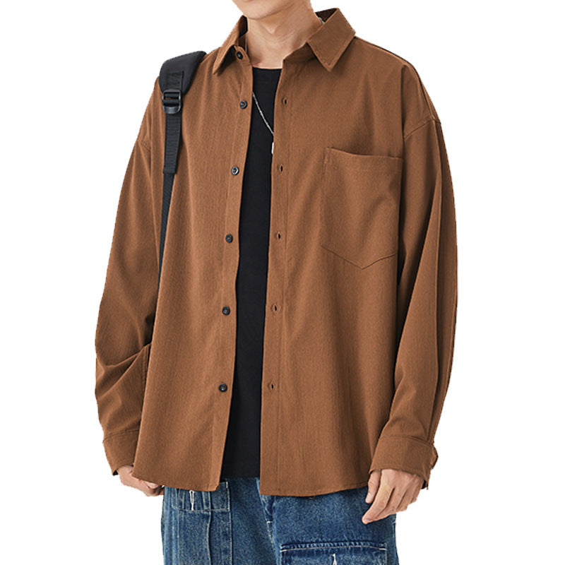 Herren lässiges Overshirt mit Brusttasche Echoarchiv