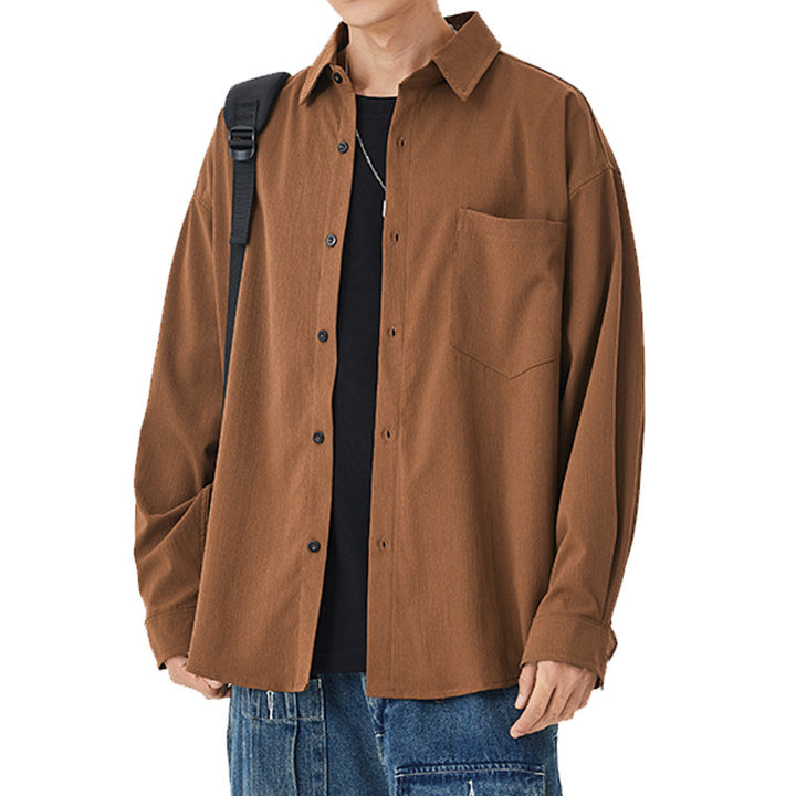 Herren lässiges Overshirt mit Brusttasche Echoarchiv