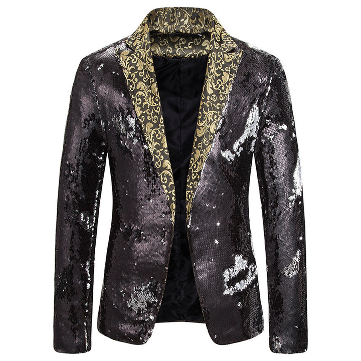 Herren extravagante Pailletten-Blazerjacke Echoarchiv