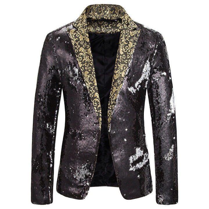 Herren extravagante Pailletten-Blazerjacke Echoarchiv