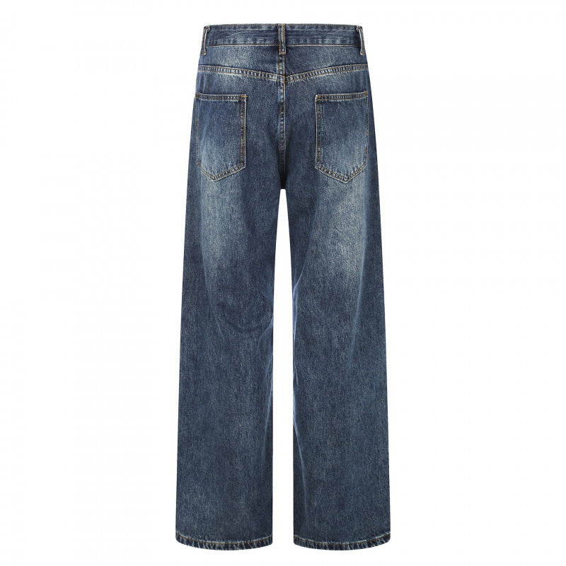 Damen Highwaist-Jeans im Wide-Leg-Schnitt mit Used- und Destroyed-Details Echo Archiv