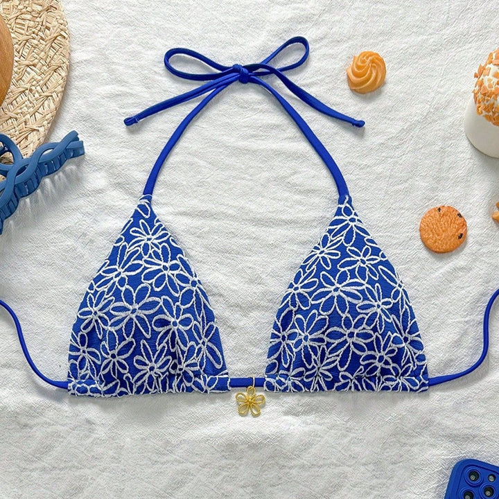 Damen Triangel-Bikini mit Blumenstickerei Echo Archiv