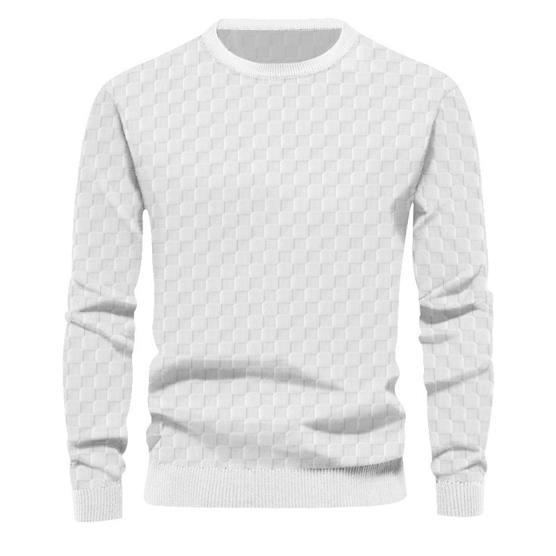Herren Pullover mit strukturiertem Gewebe und modischem Rundhalsausschnitt Echoarchiv