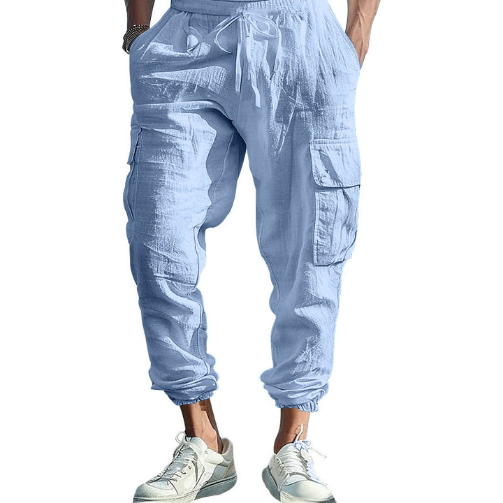 Herren lässige Cargo-Hose mit praktischen Seitentaschen und elastischem Bund Echoarchiv