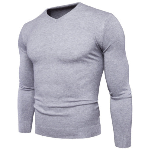Herren feiner V-Ausschnitt Pullover aus hochwertiger Baumwolle Echoarchiv
