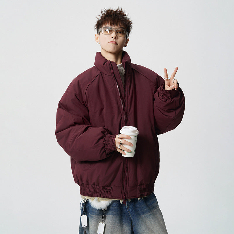 Herren Oversized Windjacke mit Stehkragen und elastischen Bündchen Echoarchiv
