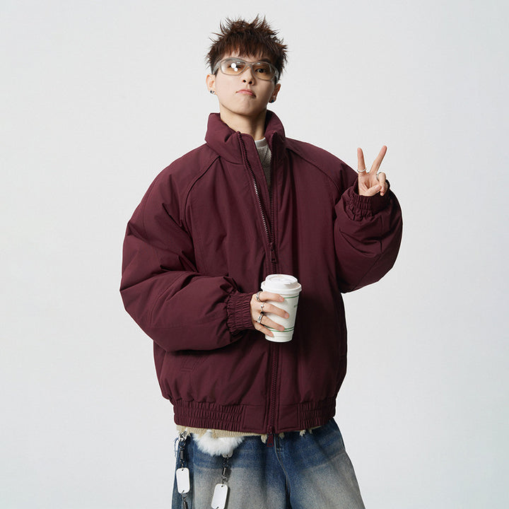 Herren Oversized Windjacke mit Stehkragen und elastischen Bündchen Echoarchiv