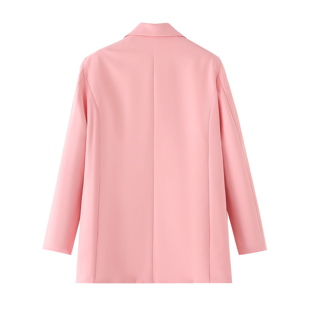 Damen nan taillierter Oversize-Blazer mit Reverskragen, Knopfverschluss und paspelierten Leistentaschen Echo Archiv