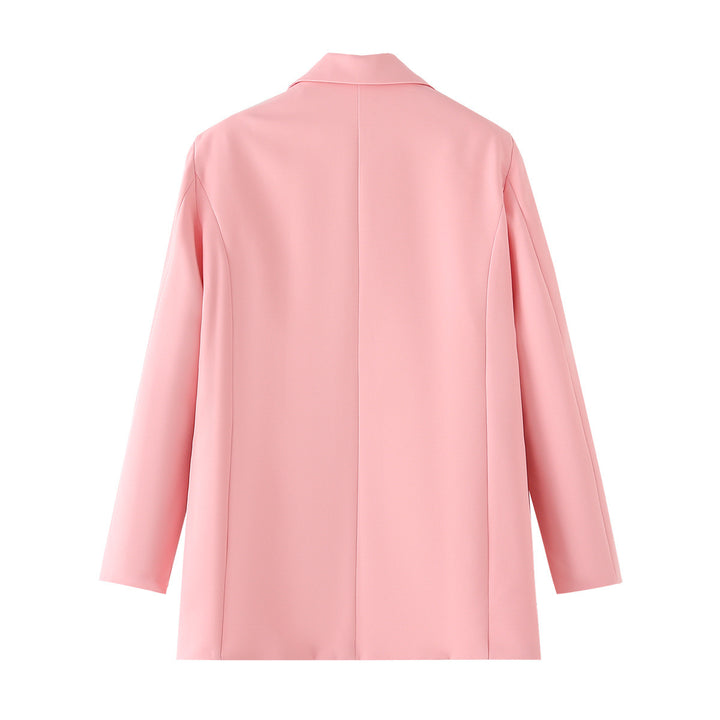 Damen nan taillierter Oversize-Blazer mit Reverskragen, Knopfverschluss und paspelierten Leistentaschen Echo Archiv