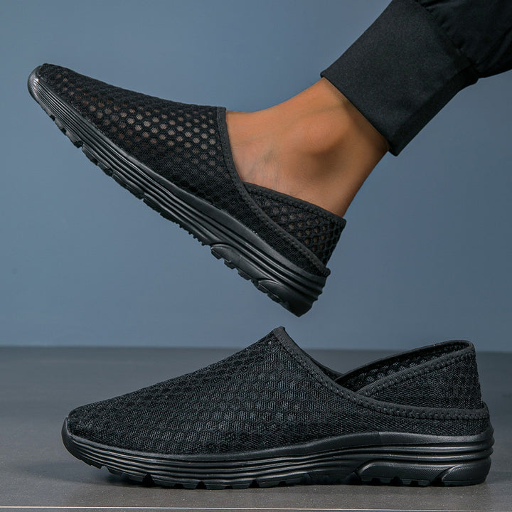 Damen nan luftige Schlupfsneaker mit Honigwaben-Strickoberteil und gedämpfter Komfortsohle Echo Archiv