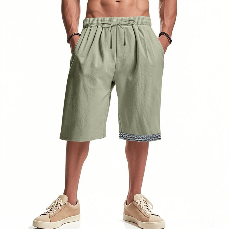 Herren lässige Bermudashorts mit elastischem Bund und Kordelzug Echoarchiv