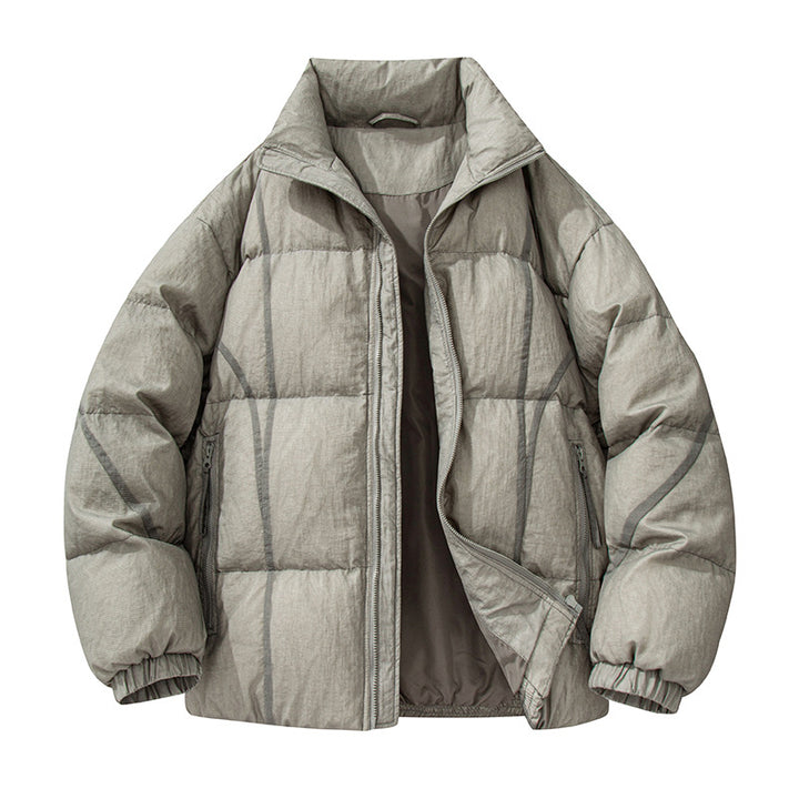 Herren Wattierte Oversize-Steppjacke mit hohem Stehkragen und elastischen Bündchen Echo Archiv