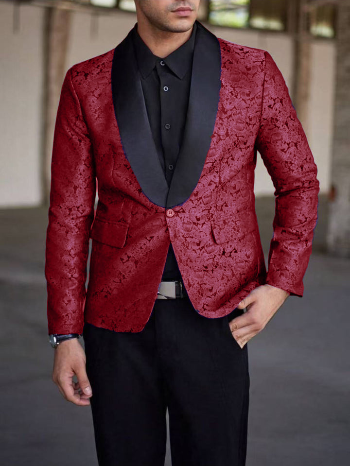 Herren Extravaganter Smoking-Blazer mit filigranem Muster Echoarchiv