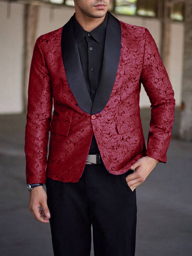 Herren Extravaganter Smoking-Blazer mit filigranem Muster Echoarchiv