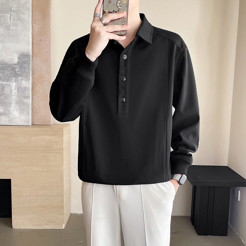 Herren Poloshirt mit modernem Kragen und Knopfleiste Echoarchiv