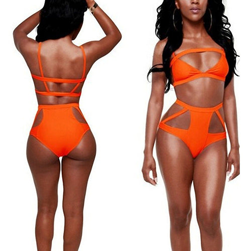 Damen Hochgeschnittener Bikini mit Cut-Outs Echo Archiv