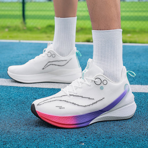 Unisex leichte Straßensneaker mit atmungsaktivem Strickobermaterial, reaktiver Hohlkern-Zwischensohle und griffiger Profilaußensohle – Norré