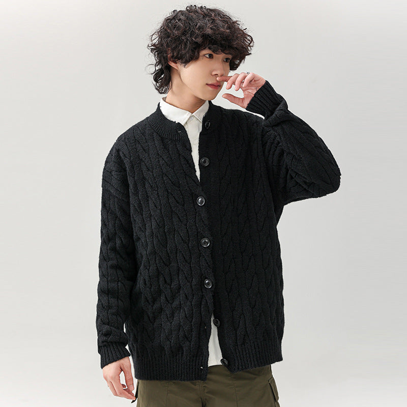 Herren Grobstrick-Cardigan mit praktischen Knöpfen Echoarchiv