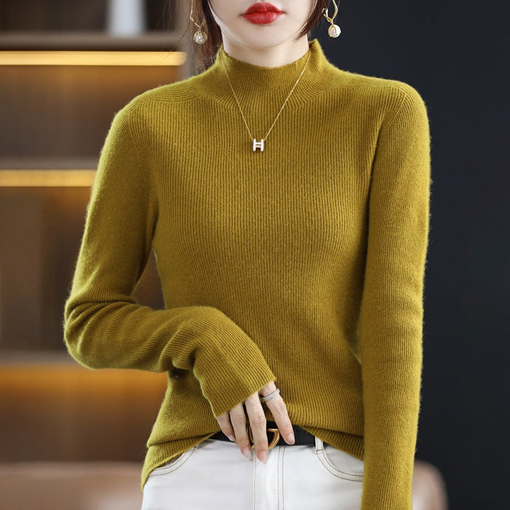 Damen Schmaler Kurzrollkragenpullover in kuscheliger Kaschmir‑Optik mit feiner Rippenstruktur Echoarchiv