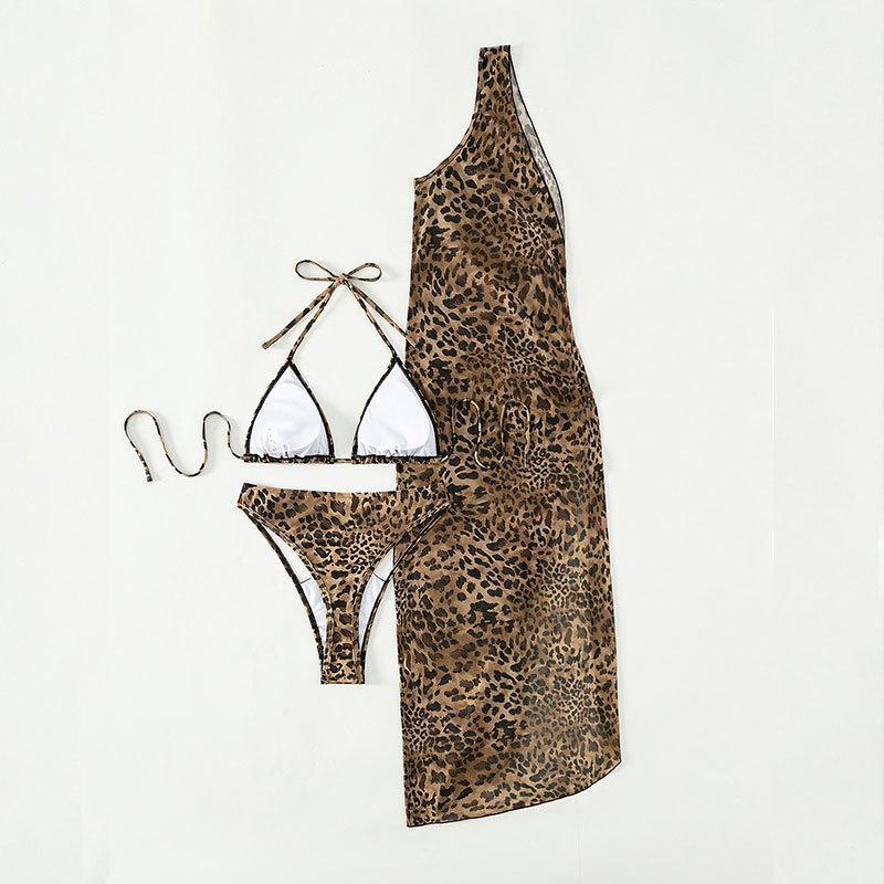 Damen Triangel-Bikini mit modischem Halter-Top und transparentem Sarong Echo Archiv