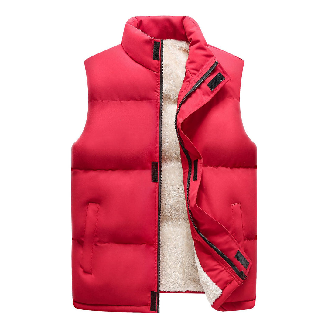 Damen Wattierte Ärmellose Thermo‑Weste mit Sherpa‑Innenfutter und hohem Stehkragen Echoarchiv