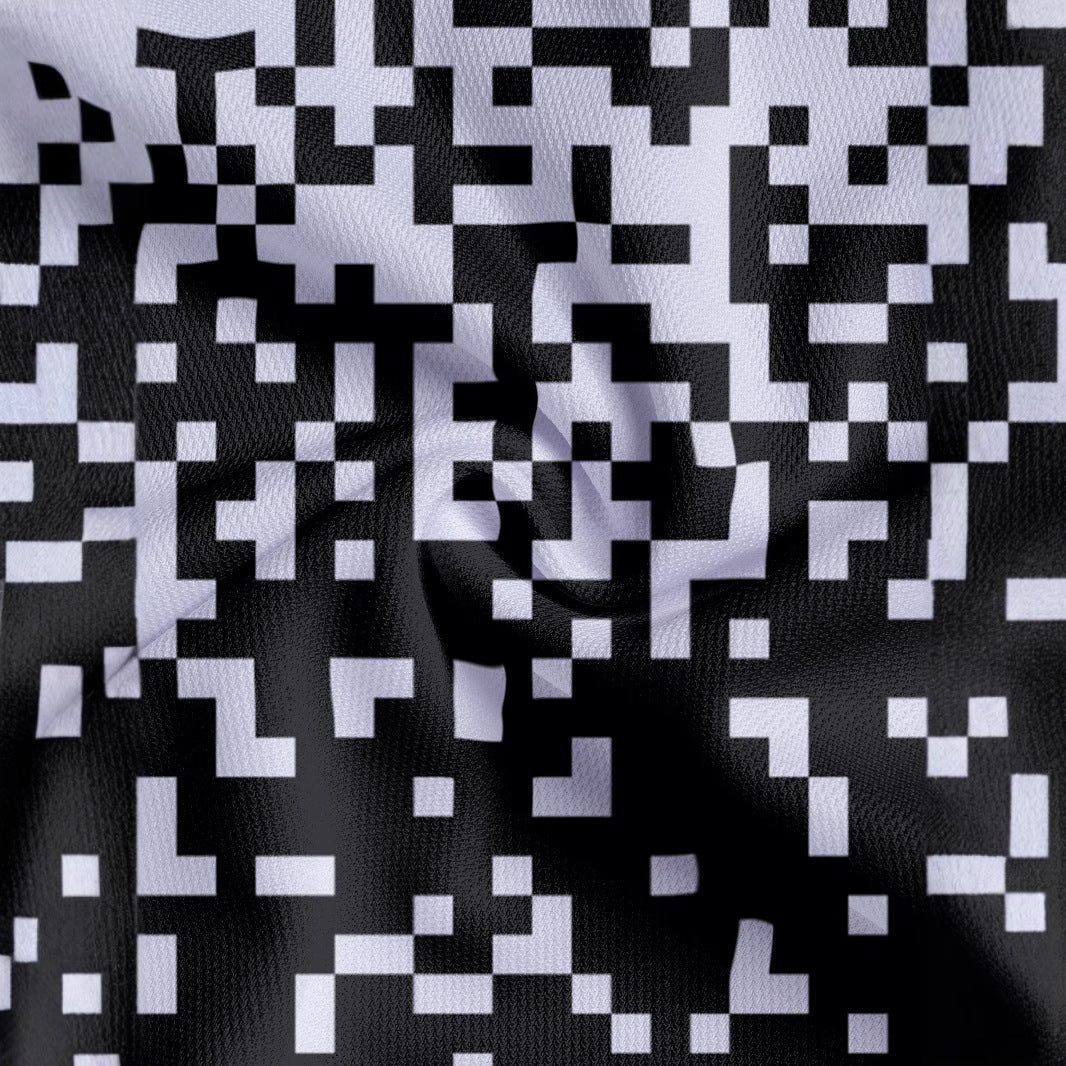 Herren Kurzarm Poloshirt mit kreativem Pixelmuster Echoarchiv