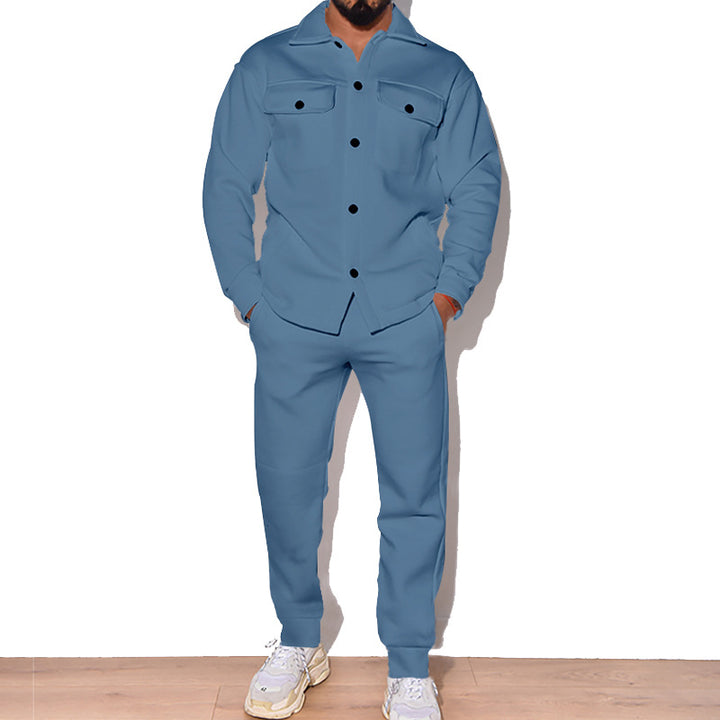 Herren modisches Freizeit-Set mit lässiger Jacke und bequemen Jogginghosen Echoarchiv