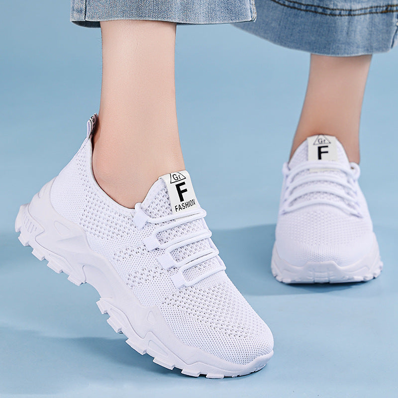 Damen nan atmungsaktive Strick-Slip-On Sneaker mit sockenähnlichem Schaft und profiliertem Plateau-Absatz Echo Archiv