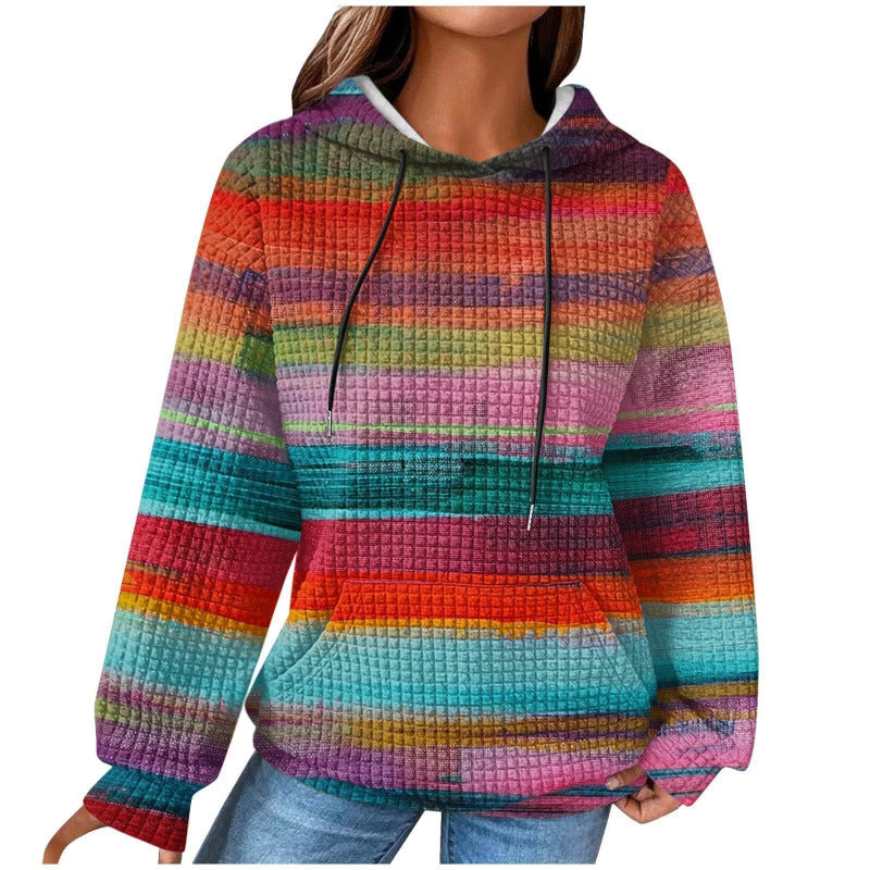 Damen Gemütlicher Kapuzenpullover mit Herzmotiv Echoarchiv
