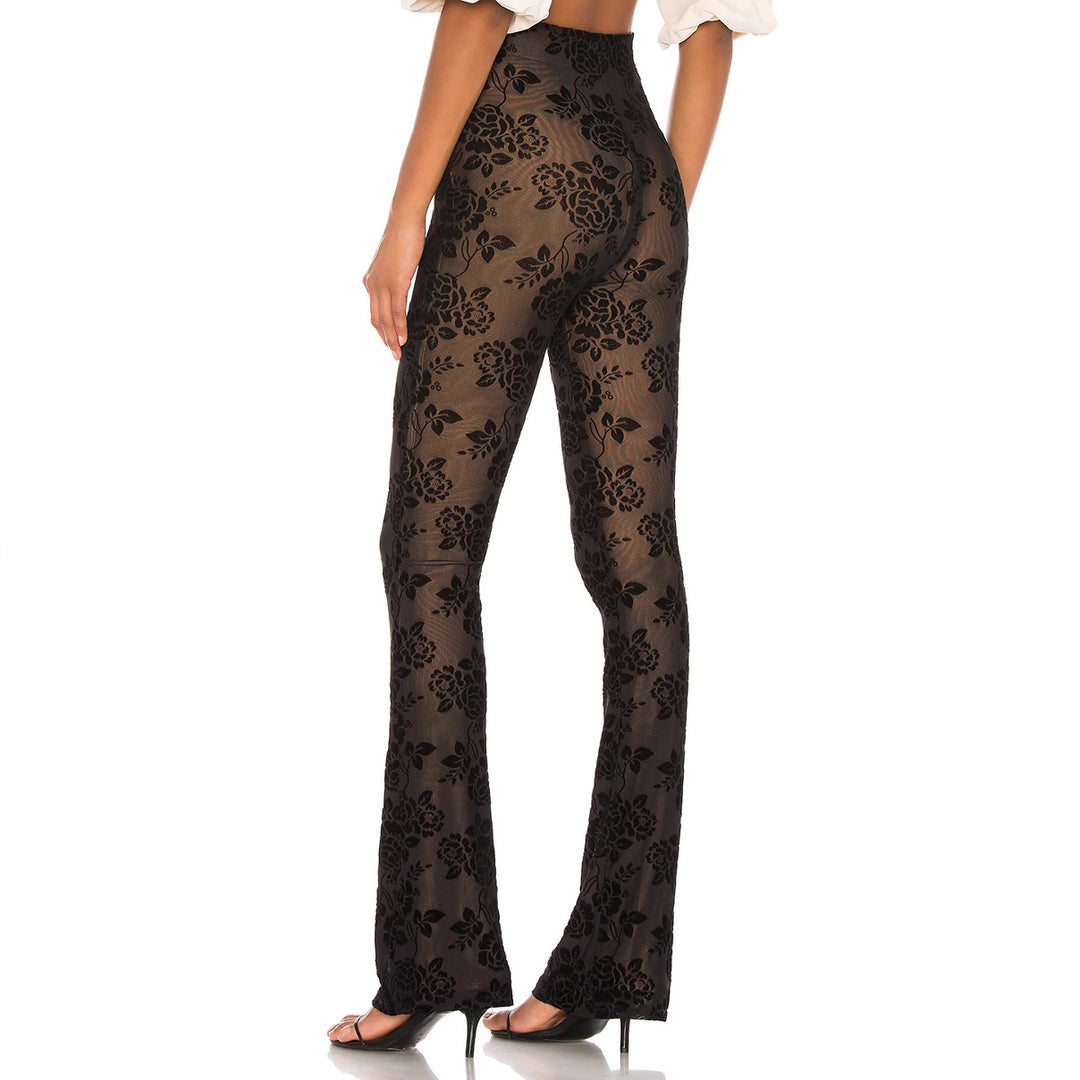 Damen Transparente Blumengemusterte Hose Echo Archiv