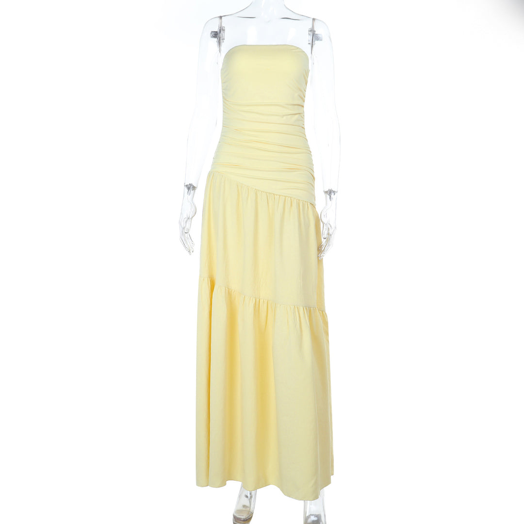 Damen romantisches Wickelkleid mit voluminösem Rock und gerafftem Oberteil Echo Archiv