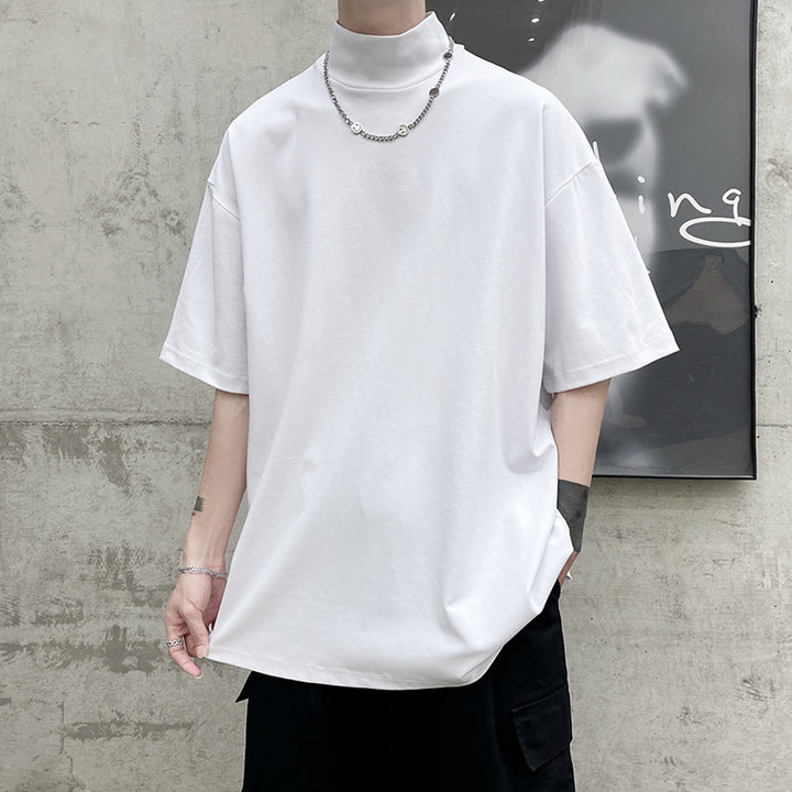 Herren nan oversized Rollkragen-T-Shirt mit halblangen Ärmeln und lässiger Boxy-Passform Echo Archiv