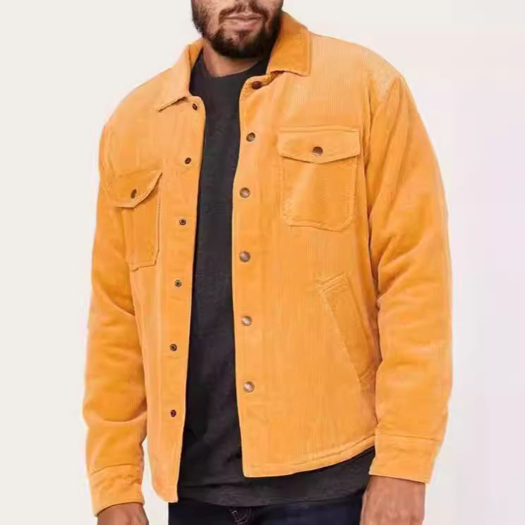 Herren Cordjacke mit praktischen Pattentaschen und weich gefüttertem Innenfutter Echoarchiv