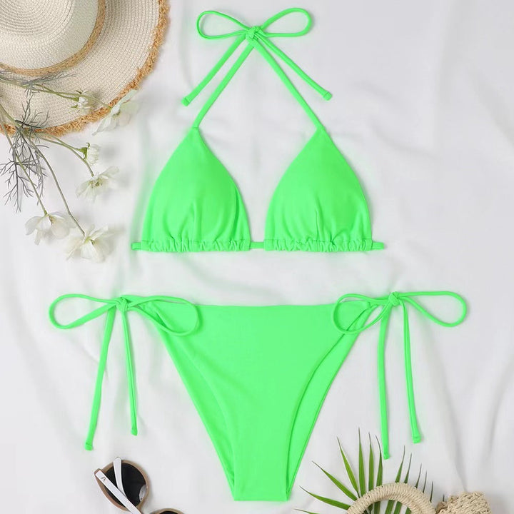 Damen Triangel-Bikini mit verstellbaren BindEchoarchivändern und raffinierten Details Echoarchiv