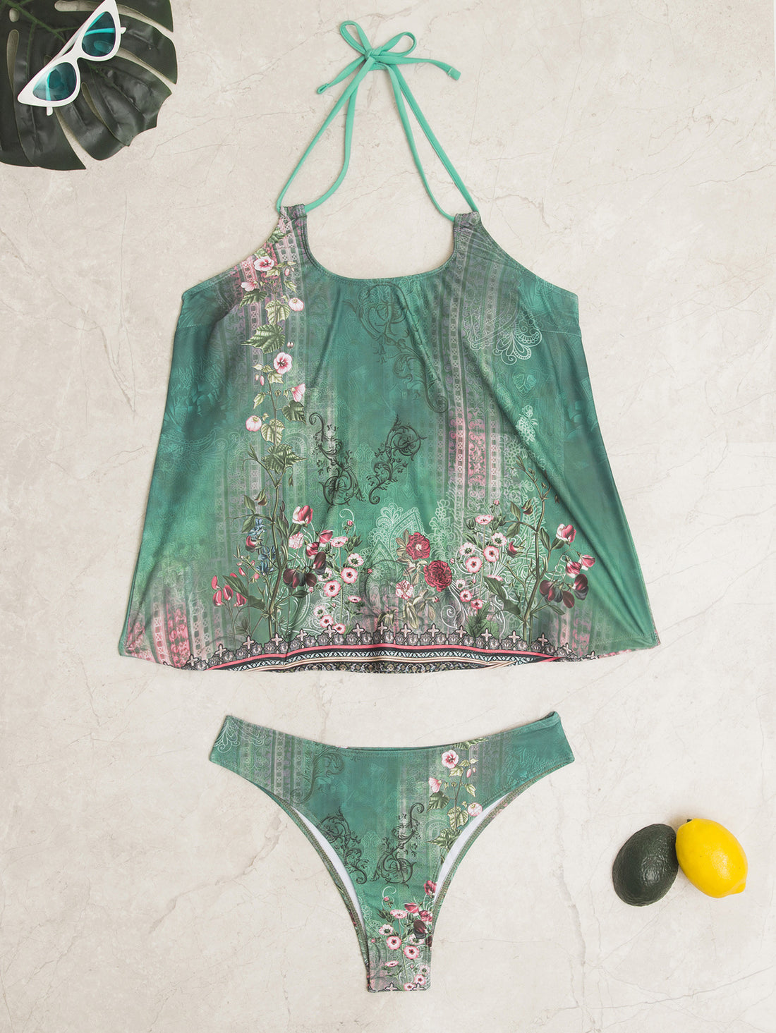Damen Tankini-Set mit modischem Muster und lässigem Schnitt – Maréssa