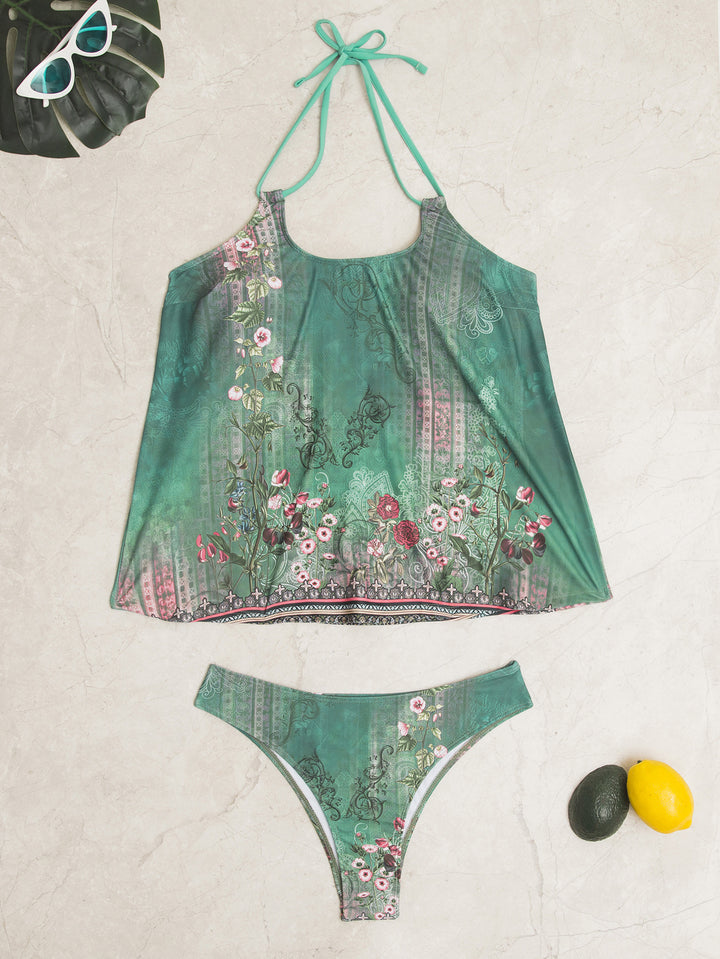 Damen Tankini-Set mit modischem Muster und lässigem Schnitt Echo Archiv
