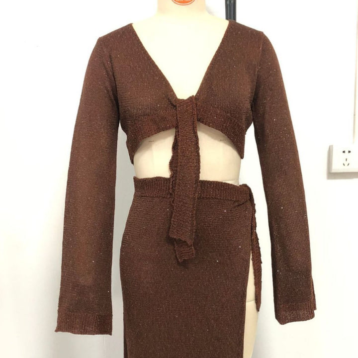 Damen Zweiteiler Strickensemble mit raffiniertem Schnitt Echo Archiv