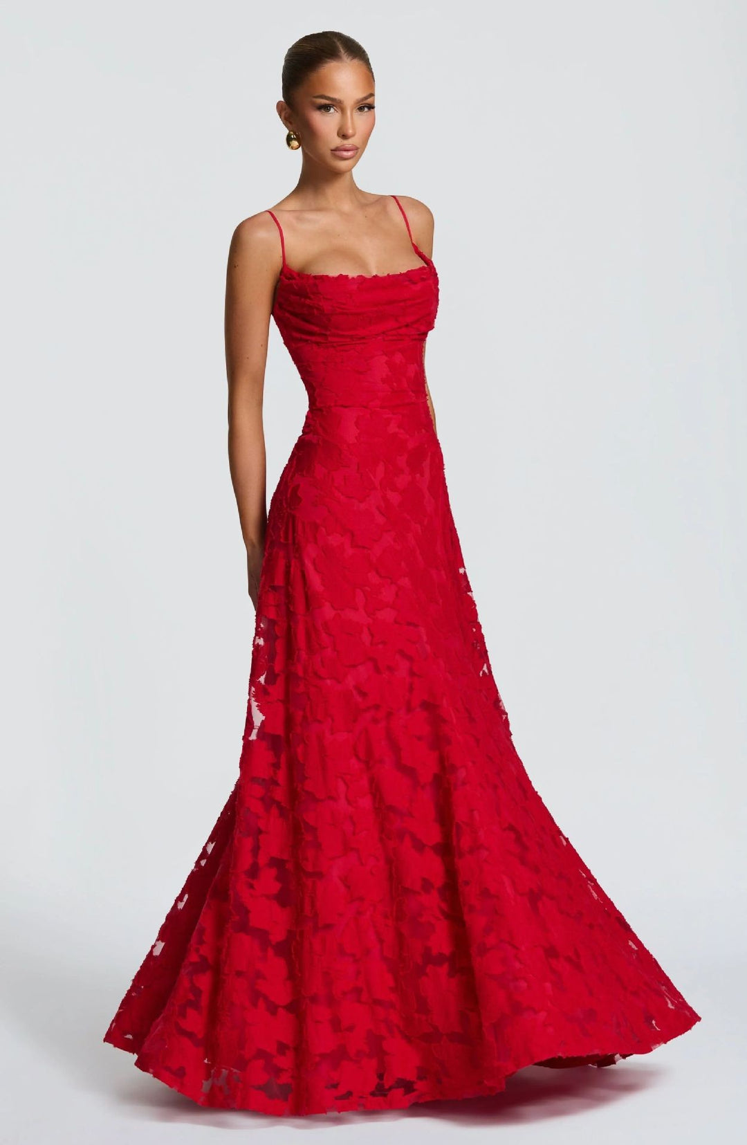 Damen Maxikleid mit floralen Spitzenapplikationen Echo Archiv