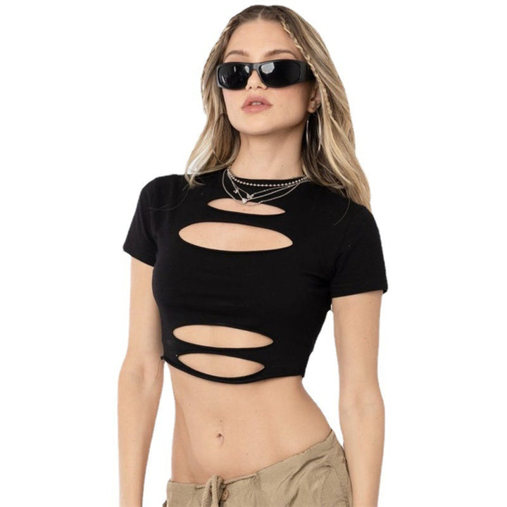 Damen cropped Oberteil mit Cut-Out-Design Echo Archiv