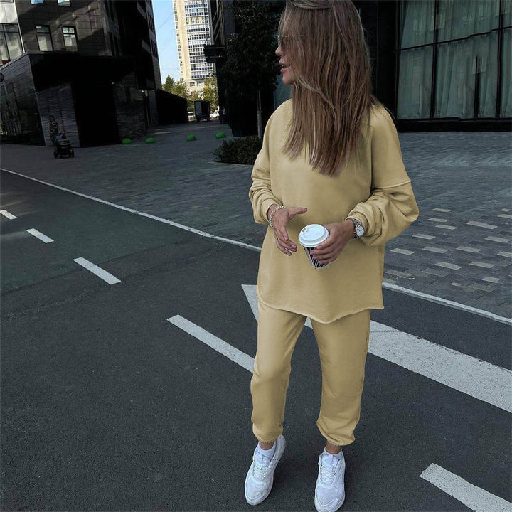 Damen kuscheliges oversized Sweatshirt und Jogginghose Set aus French Terry – Avérine