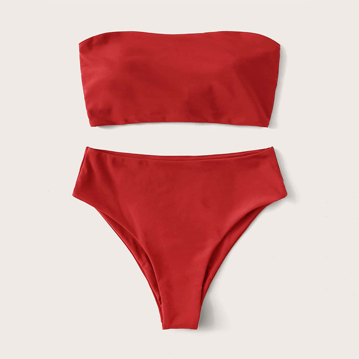 Damen Bandeau-Bikini Set mit hochgeschnittenem Slip Echo Archiv