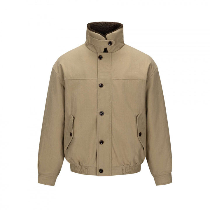 Herren Kurz geschnittene Blouson-Jacke im Field-Stil mit Teddykragen und Pattentaschen Echo Archiv